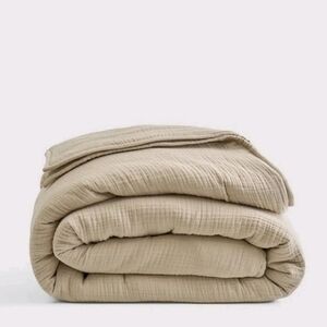 Quince Organic Cotton Airy Gauze Dune Dream Quilt! Full/ Queen! (982)